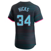 Elite Liam Hicks Men's Miami Marlins 2025 City Connect Jersey - Black