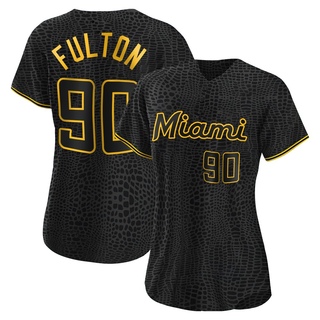 Replica Daxton Fulton Women's Miami Marlins Snake Skin City Jersey - Black